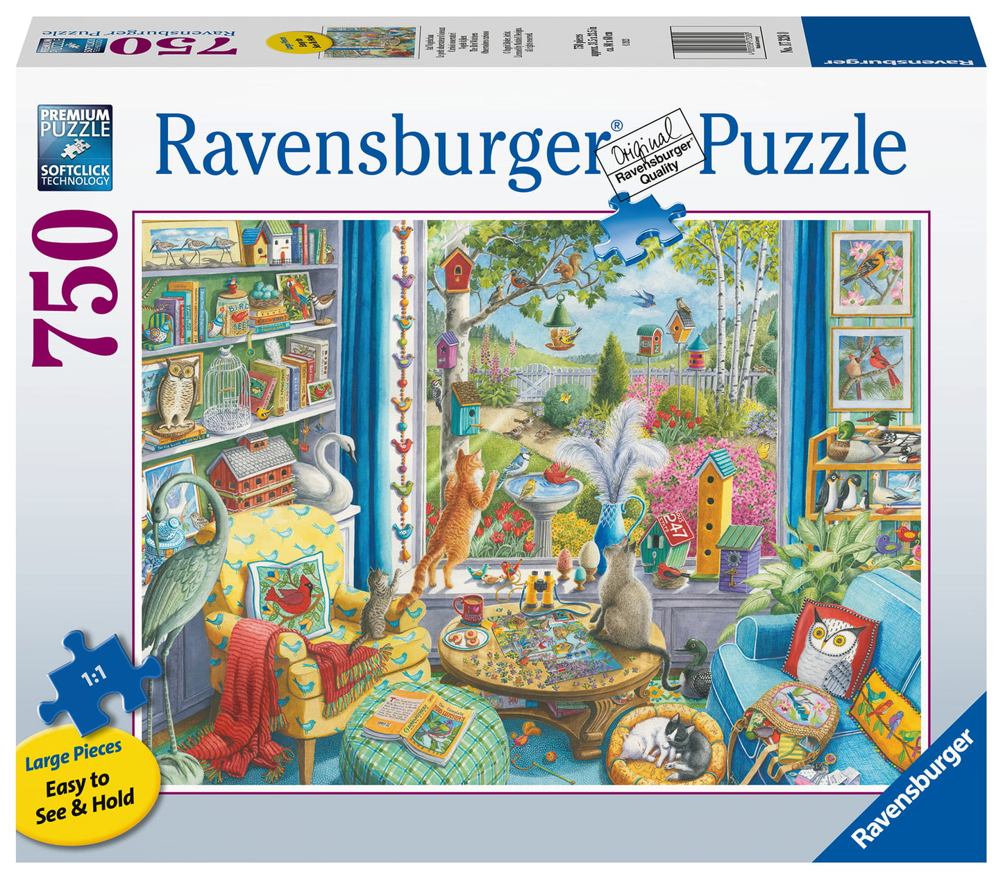 The Bird Watchers 750 Piece Large Format Jigsaw Puzzle