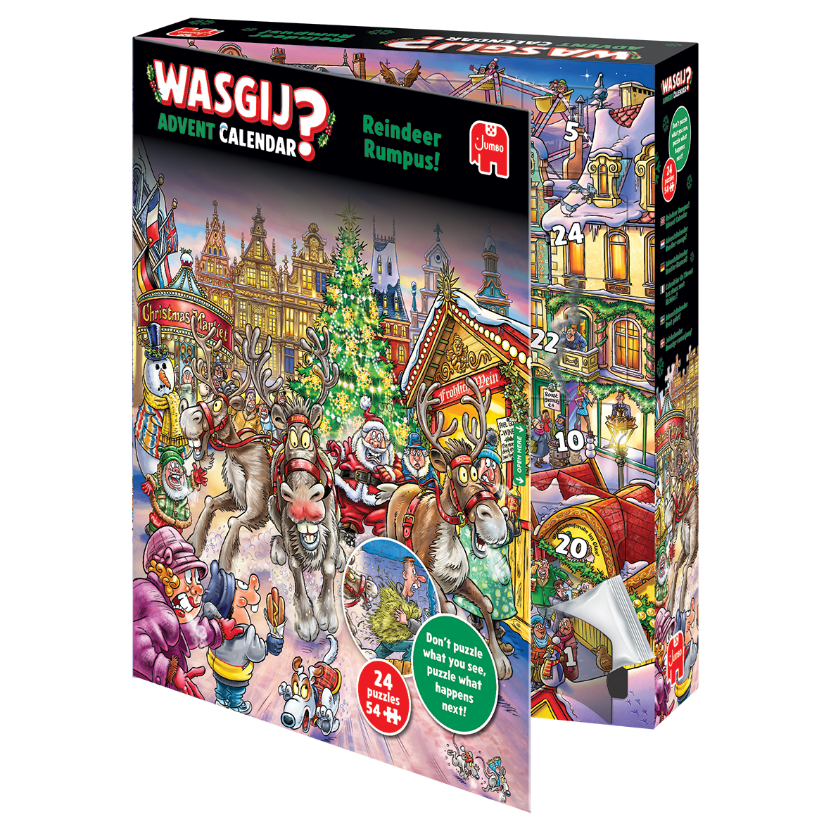 Wasgij Christmas Advent Calendar 2025 | Reindeer Rumpus Jigsaw Advent