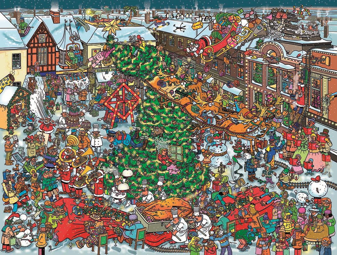 bart slyp christmas street 1000 piece jigsaw puzzle – all jigsaw