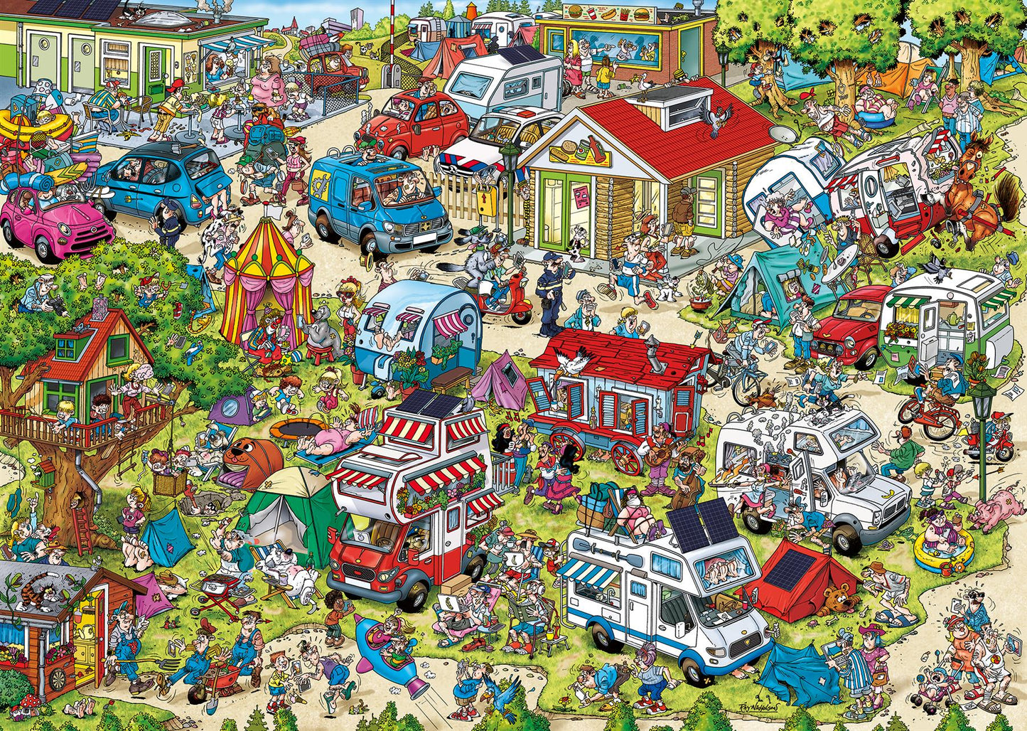 Ray's Comic Series – Holiday Resort No.1 The Campsite 1000 Piece Jigsaw Puzzle
