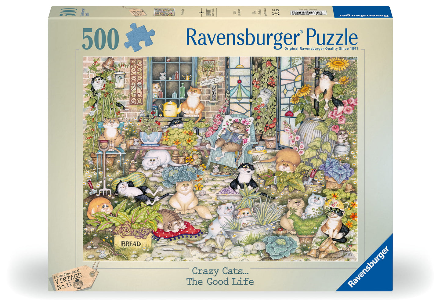 Crazy Cats The Good Life, 500 Piece Jigsaw Puzzle