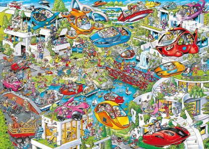 Ray's Comic Series - Time Travel No.4 in the Future 1000 Piece Jigsaw Puzzle