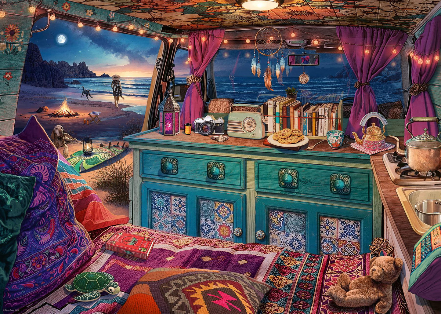 View from my Window No.2: Campervan 1000 Piece Jigsaw Puzzle