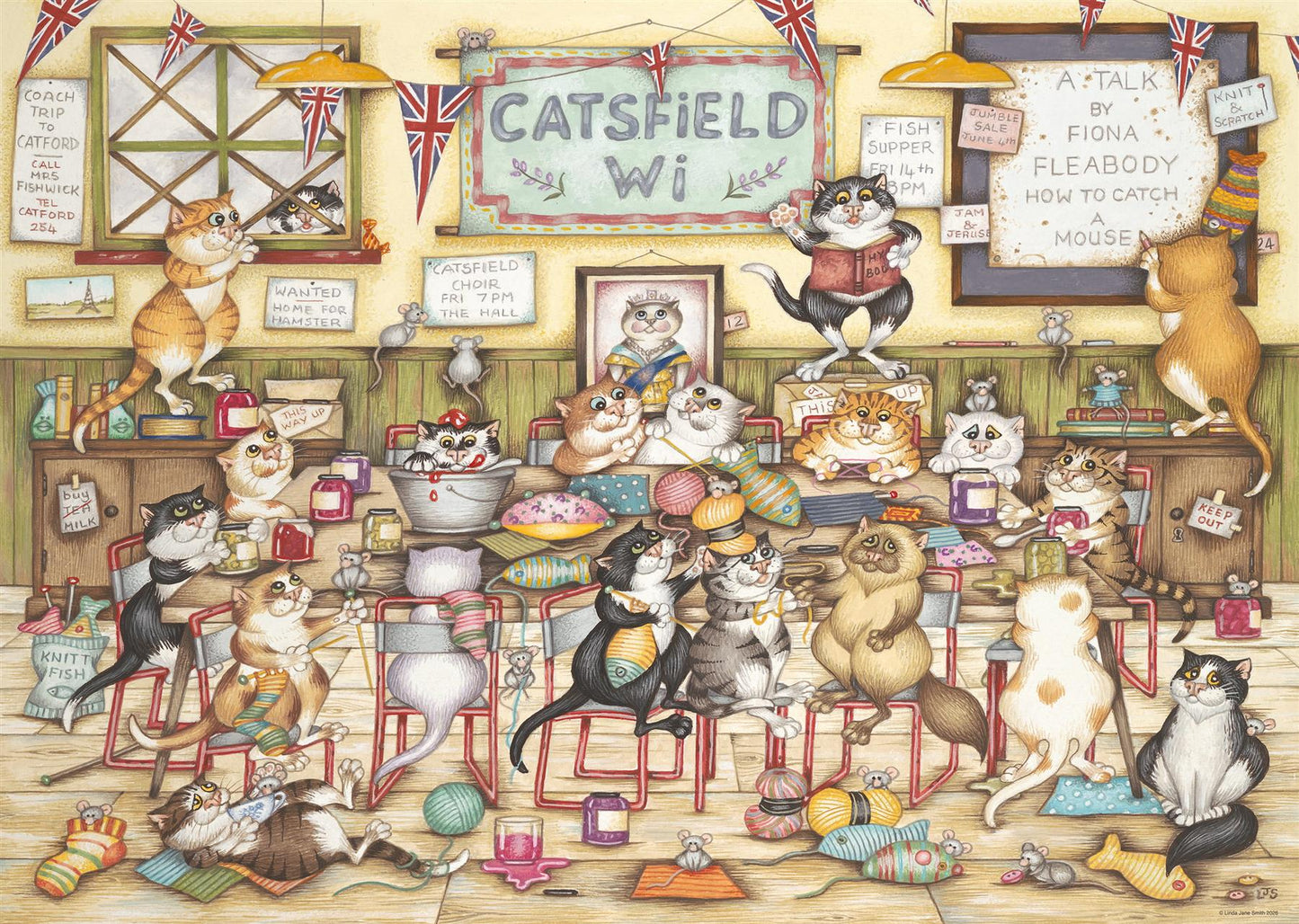 Crazy Cat's at the WI 1000 Piece Jigsaw Puzzle