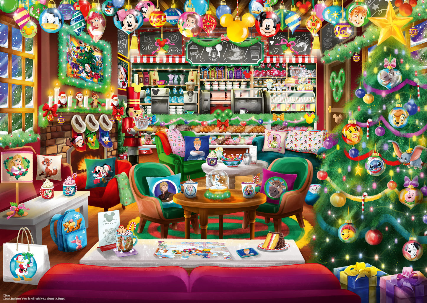 Disney Christmas Cafe 1000 Piece Jigsaw Puzzle