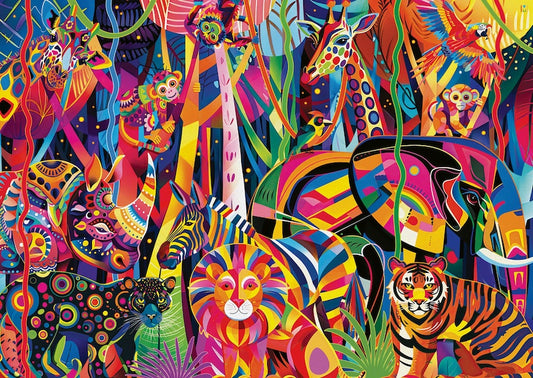 Jewelled Jungle 500 Piece Large Format Jigsaw Puzzle