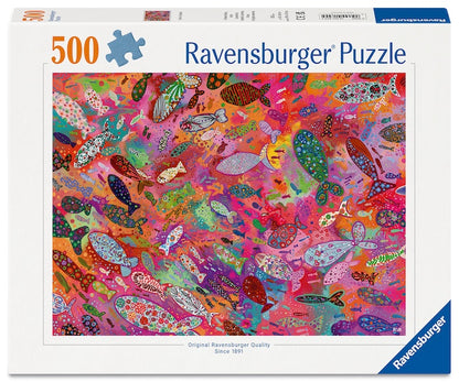 Fish in Fuchsia 500 Piece Jigsaw Puzzle
