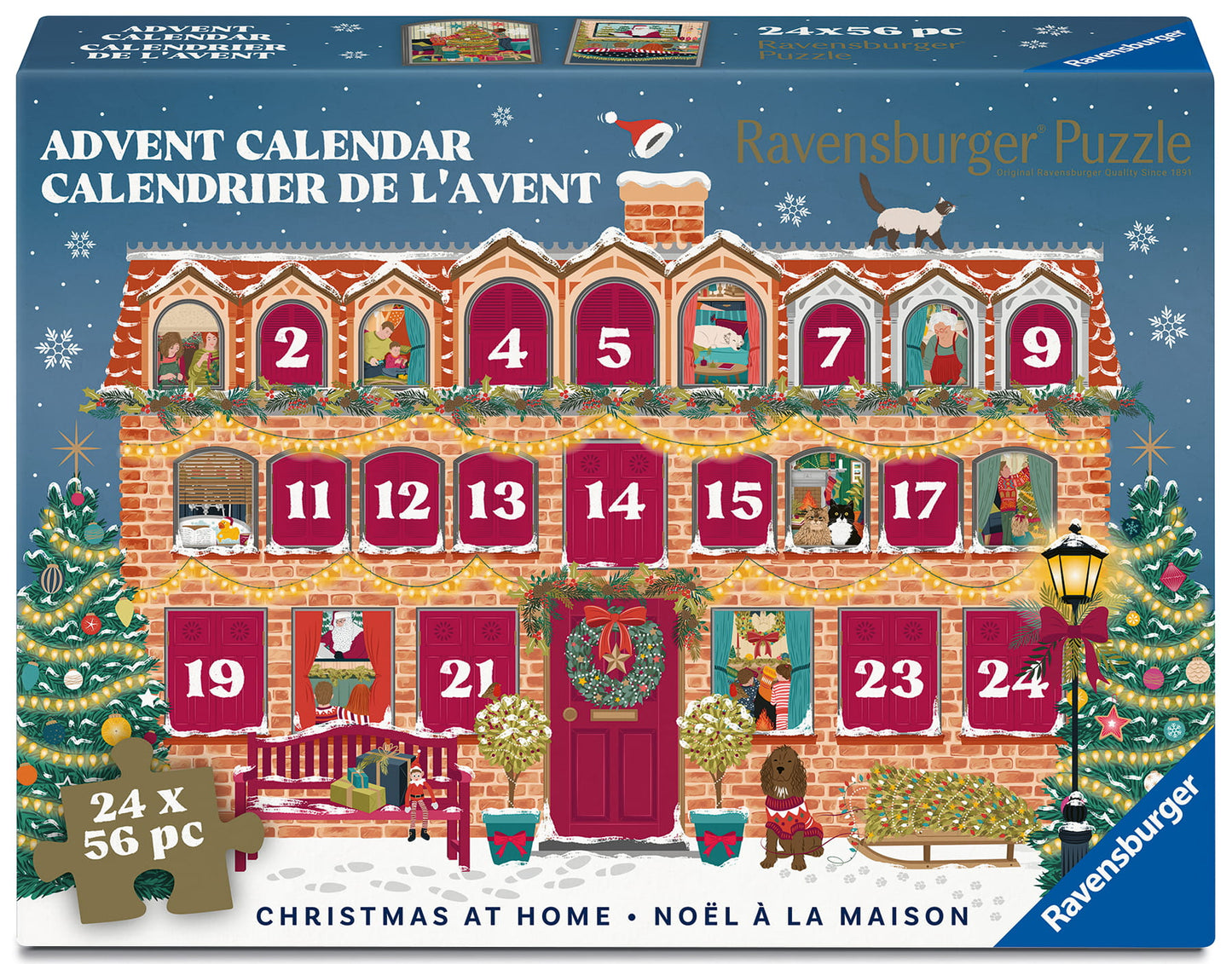 Christmas at Home - Advent Calendar - 24 x 56 Piece Jigsaw Puzzle