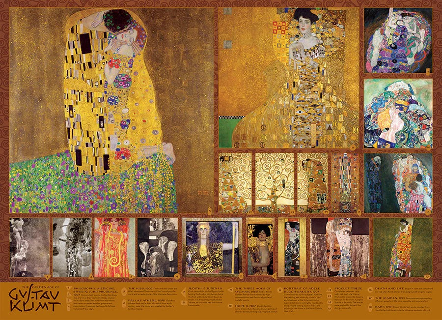 The Golden Age of Klimt  1000 Piece Jigsaw Puzzle