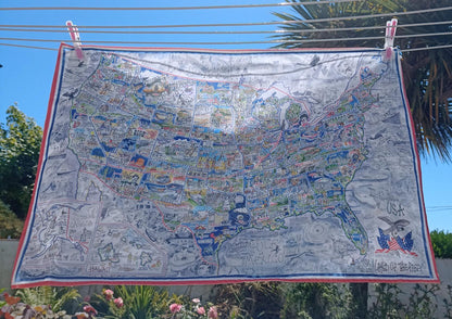 Tim Bulmer's USA Map Jigsaw & Tea Towel Gift Bundle