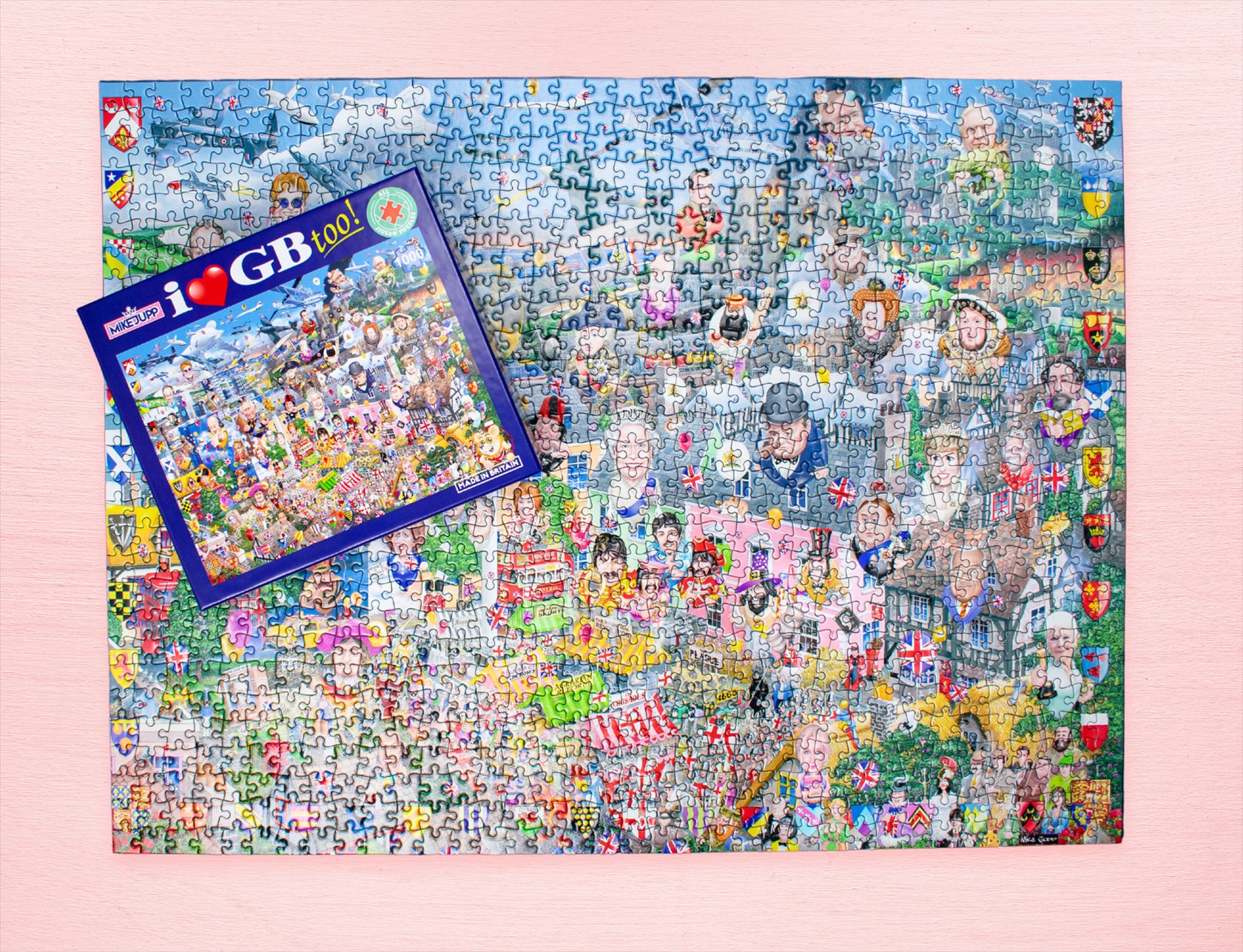 Mike Jupp I Love GB Too! 1000 Piece Jigsaw Puzzle All Jigsaw Puzzles UK AJP UK