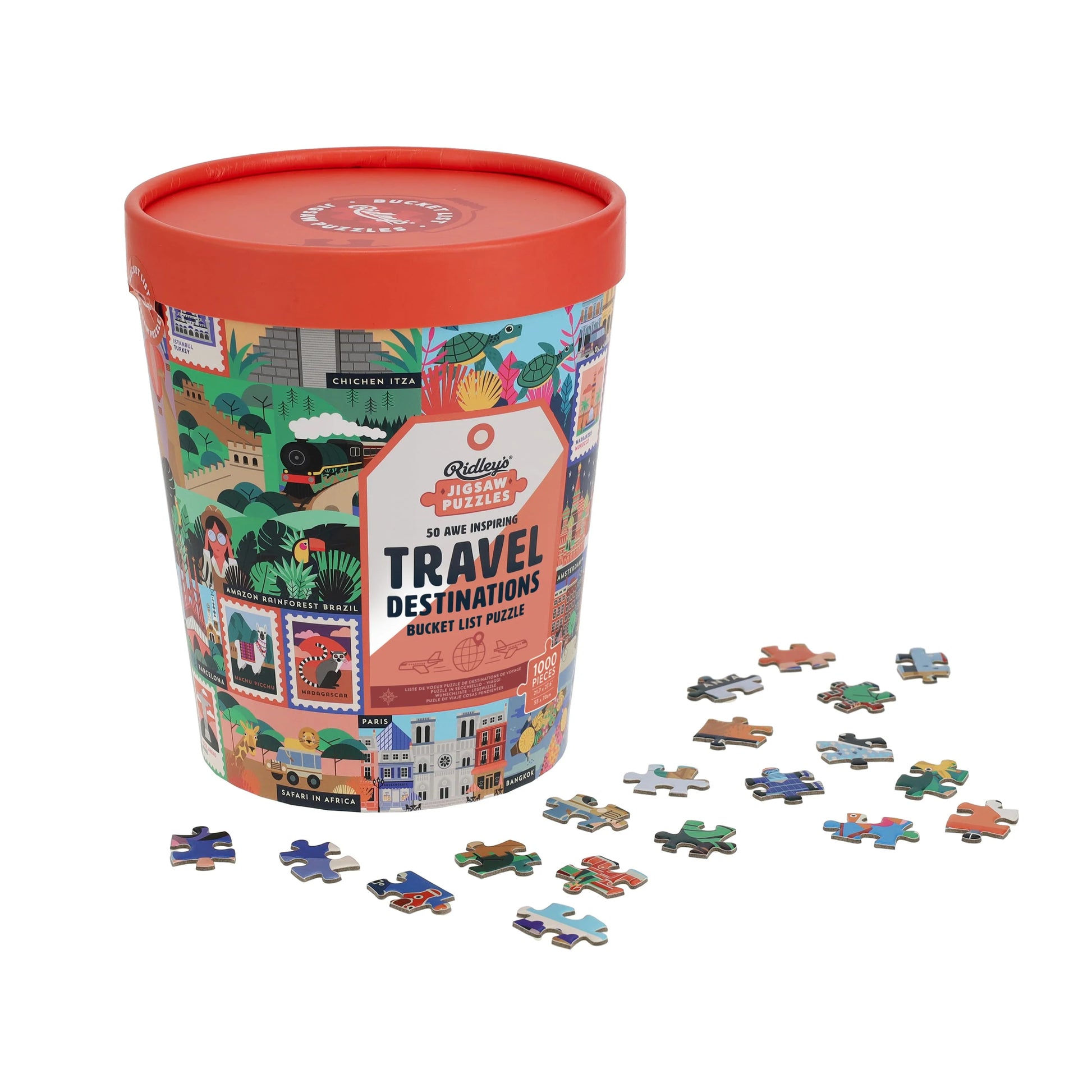 50 Awe-Inspiring Travel Destinations Bucket List 1000 Piece Jigsaw