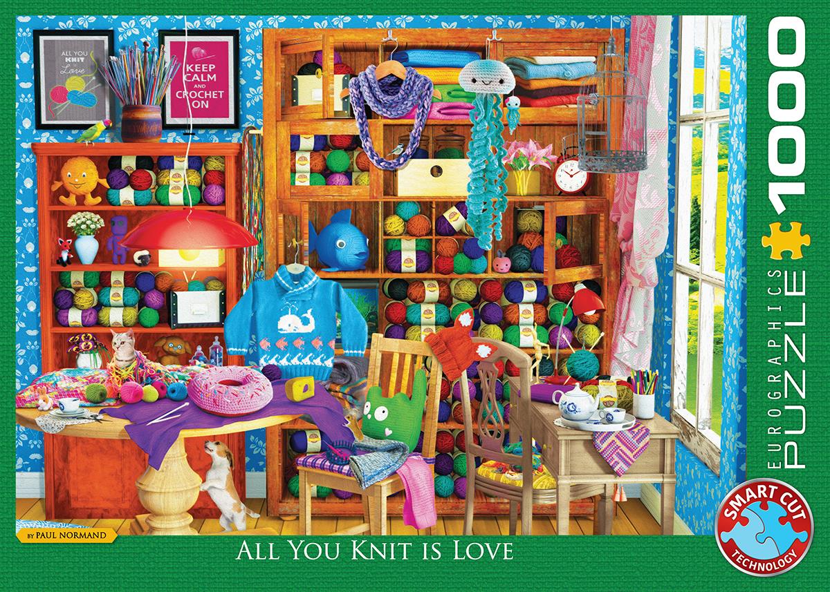 All you Knit is Love by Paul Normand 1000 Piece Jigsaw Puzzle