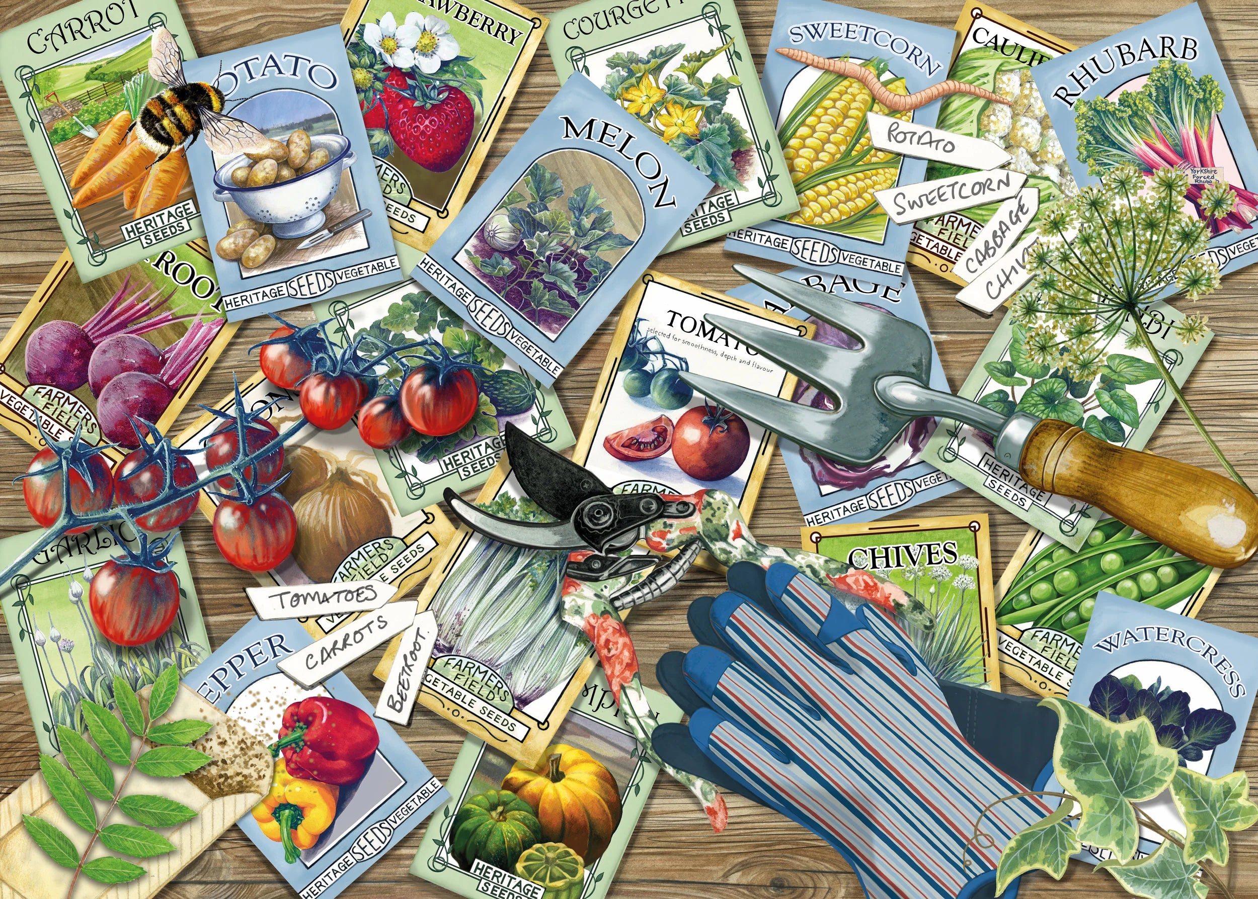 Veg Seed Packets 1000 Piece Jigsaw Puzzle – All Jigsaw Puzzles