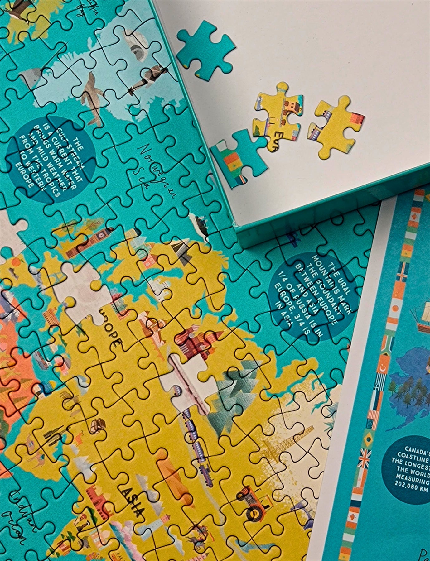Puzzle 50 pièces carte du monde