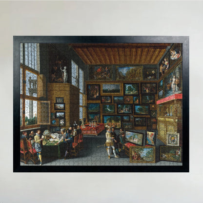 Kenner in einem mit Bildern behängten Raum – 1000-teiliges Puzzle der National Gallery