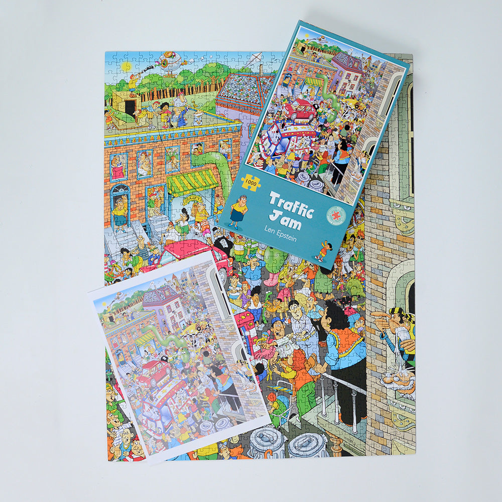 Traffic Jam - Len Epstein 1000 Piece Jigsaw Puzzle – All Jigsaw