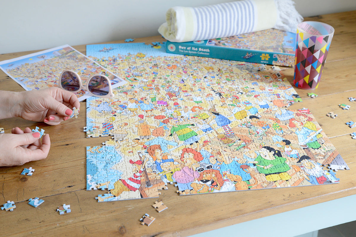 All Aboard 1000 Teile Puzzle Von Tim Bulmer – Lustige Brighton-Karte, 50x66cm, Aus Stabilem Karton