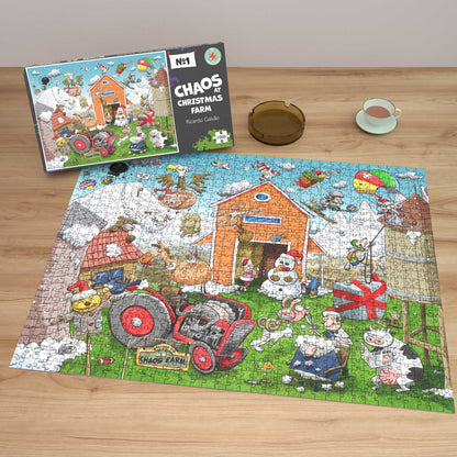 Christmas at Chaos Farm - No.1 1000 or 500 Piece Jigsaw Puzzle