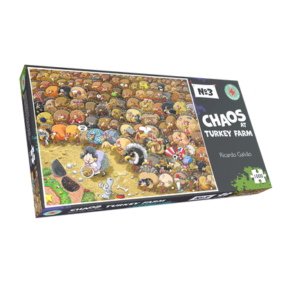 Weihnachtschaos auf der Turkey Farm – Nr. 3, 1000- oder 500-teiliges Puzzle