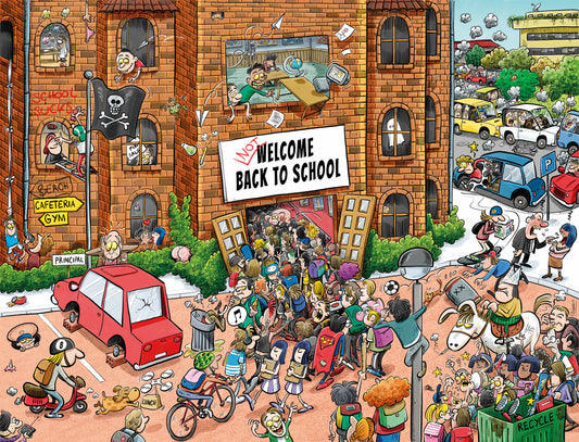 Back to School Chaos- No. 8 1000 or 500 Piece Jigsaw Puzzles