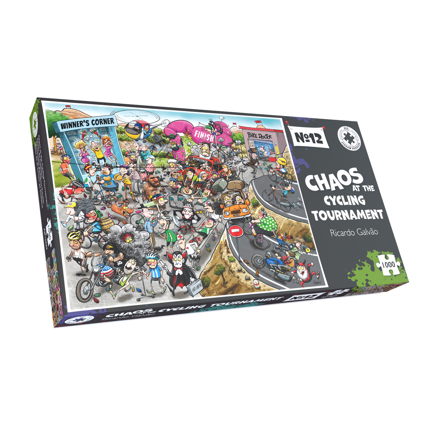 Chaos au tournoi cycliste - Puzzle n° 12 de 1 000 pièces