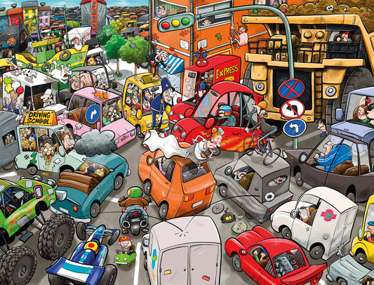 Chaos on the Road - No.13 1000 Piece Jigsaw Puzzle