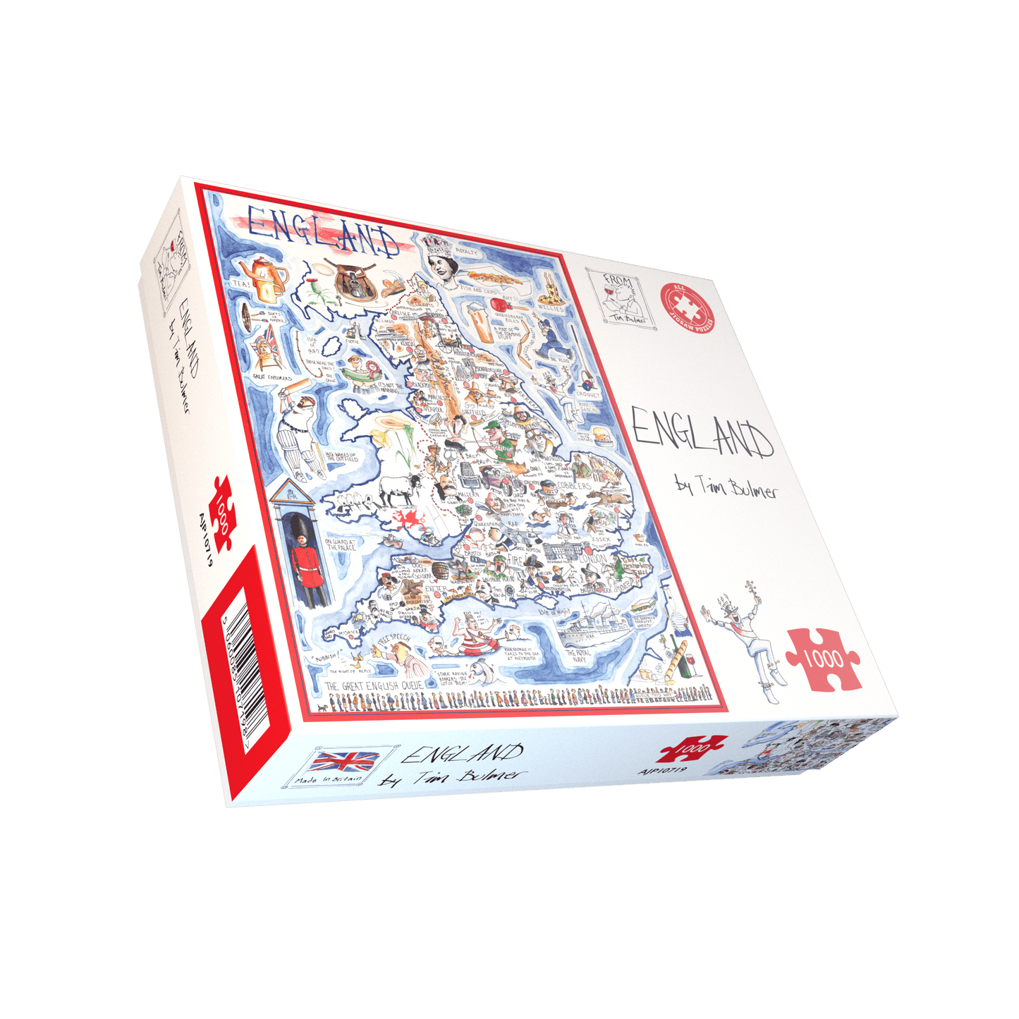 Karte von England – Tim Bulmer, 1000-teiliges Puzzle