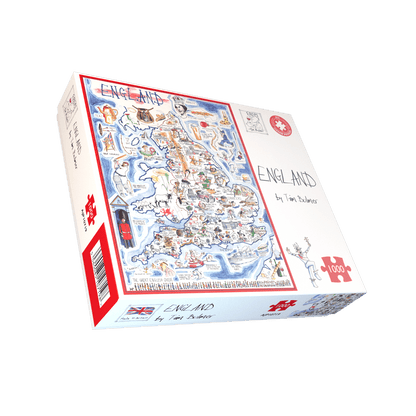Karte von England – Tim Bulmer, 1000-teiliges Puzzle