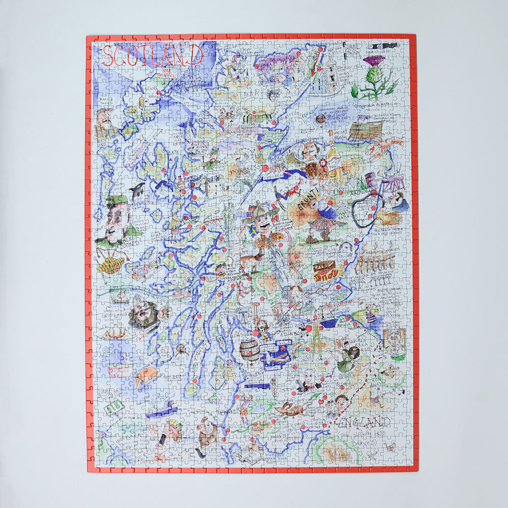 Tim Bulmer's Sussex Map Jigsaw & Tea Towel Gift Bundle