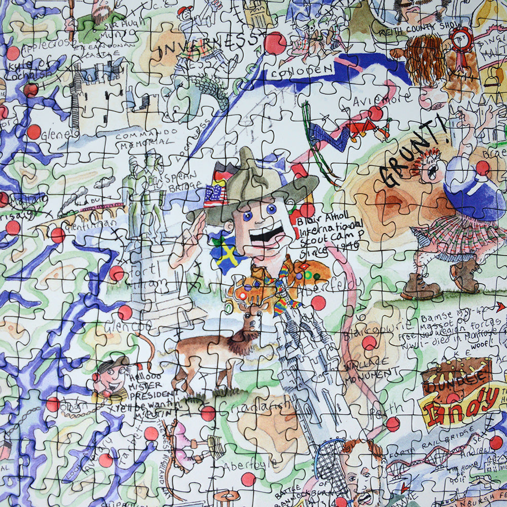 Tim Bulmer's Sussex Map Jigsaw & Tea Towel Gift Bundle