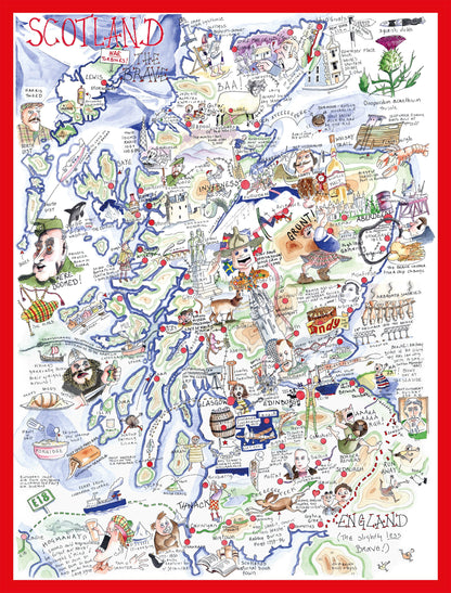 Tim Bulmer's Sussex Map Jigsaw & Tea Towel Gift Bundle