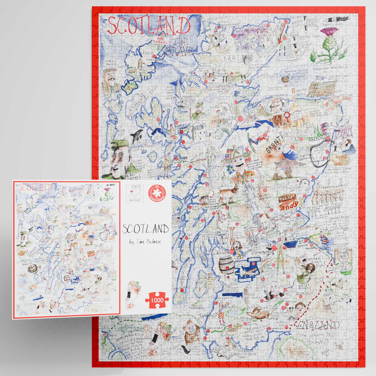 Carte de l'Écosse - Puzzle Tim Bulmer 1000 pièces