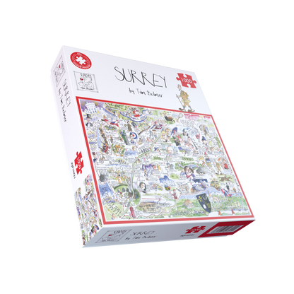 Map of Surrey - Tim Bulmer 1000 Piece Jigsaw Puzzle