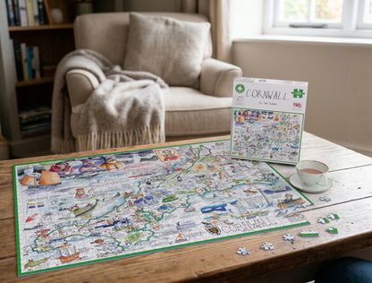 Carte des Cornouailles - Puzzle Tim Bulmer 1000 pièces