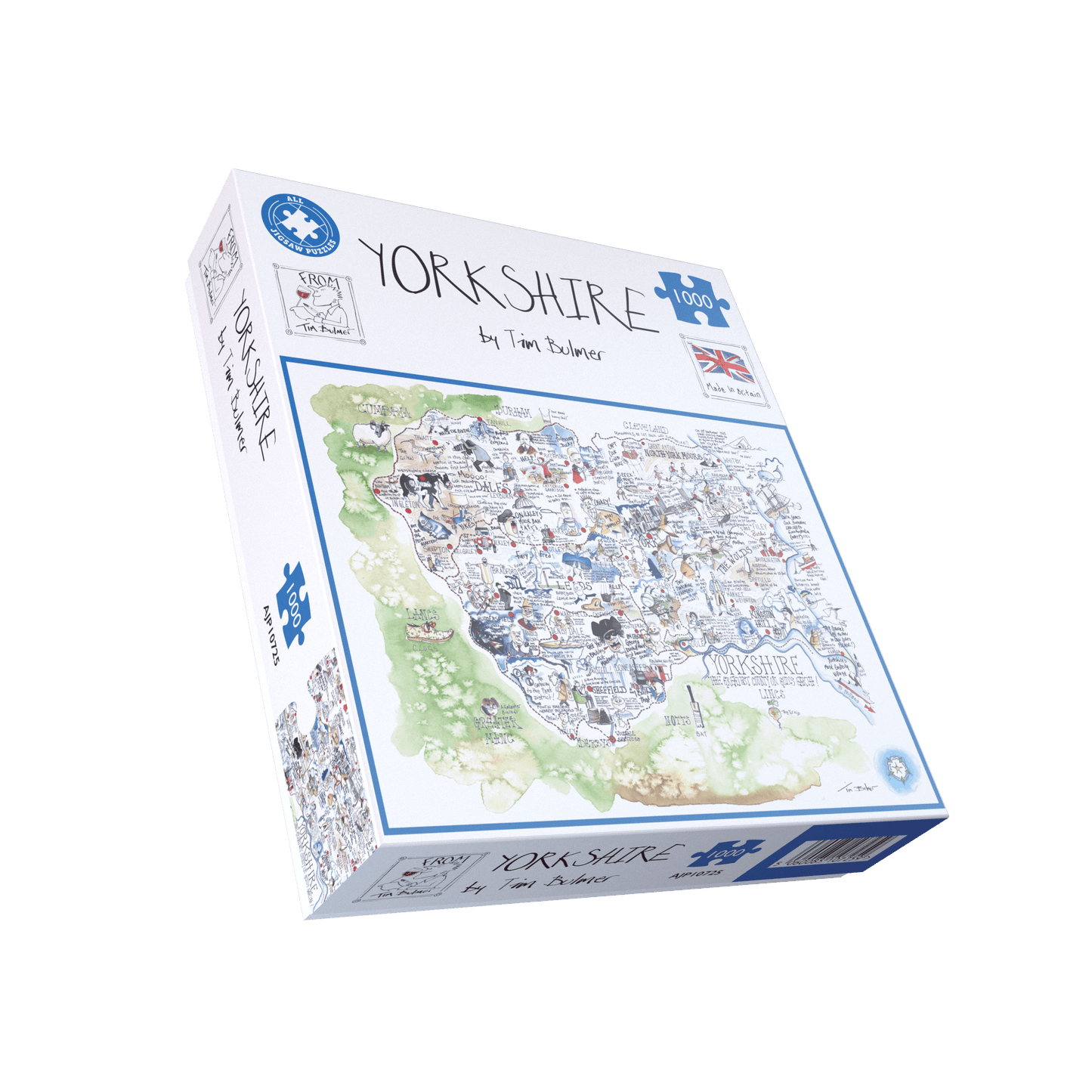 Map of Yorkshire - Tim Bulmer 1000 Piece Jigsaw Puzzle