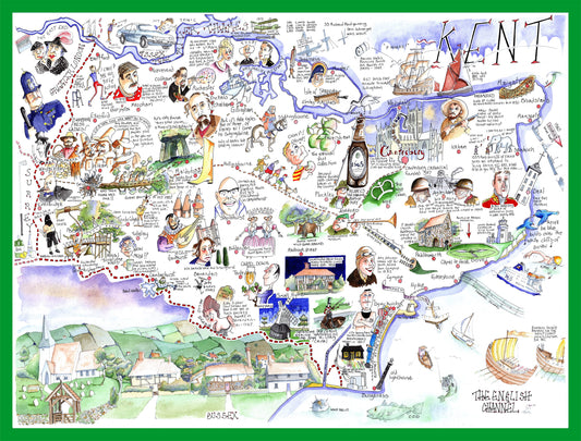 Map of Kent - Tim Bulmer 1000 Piece Jigsaw Puzzle
