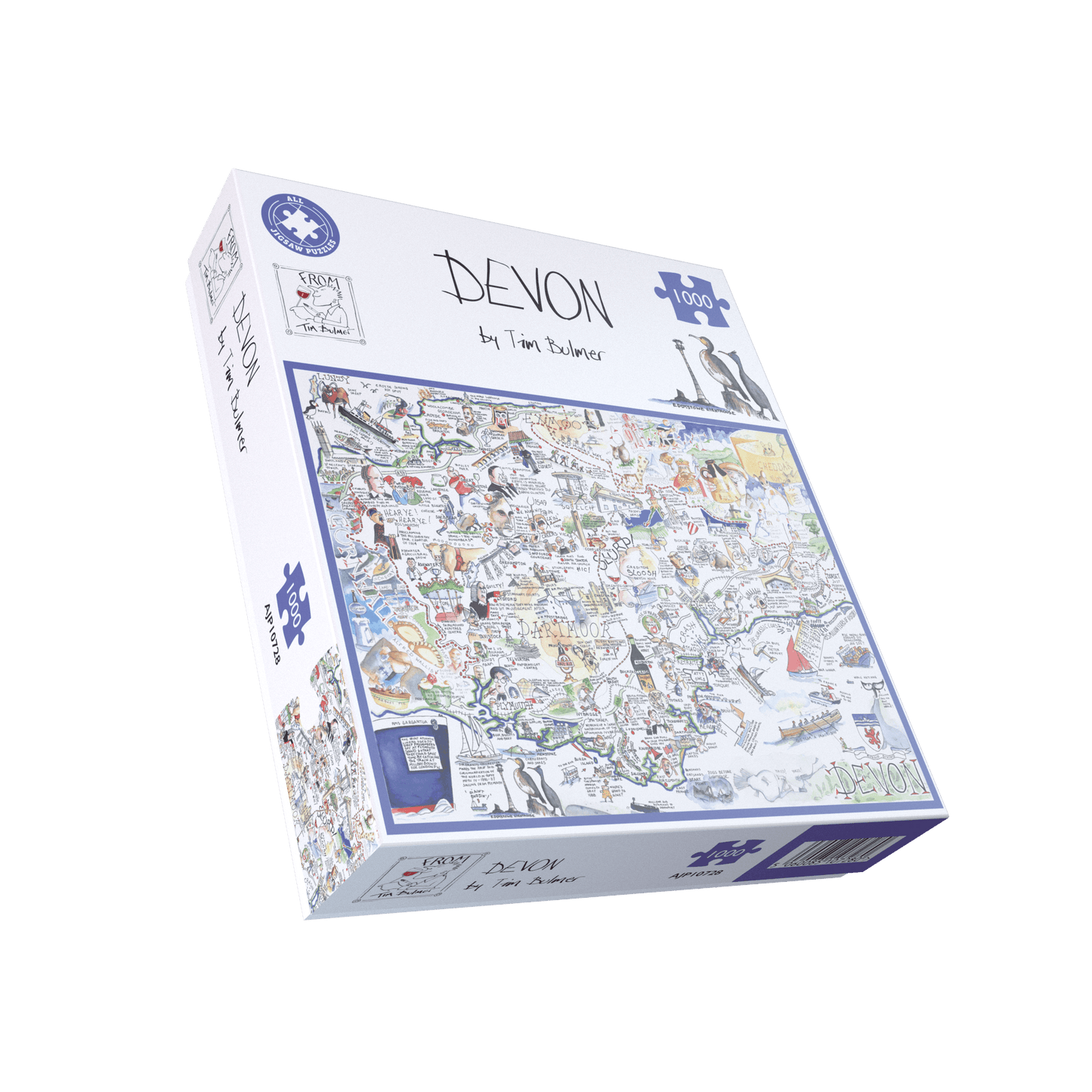 Map of Devon - Tim Bulmer 1000 Piece Jigsaw Puzzle