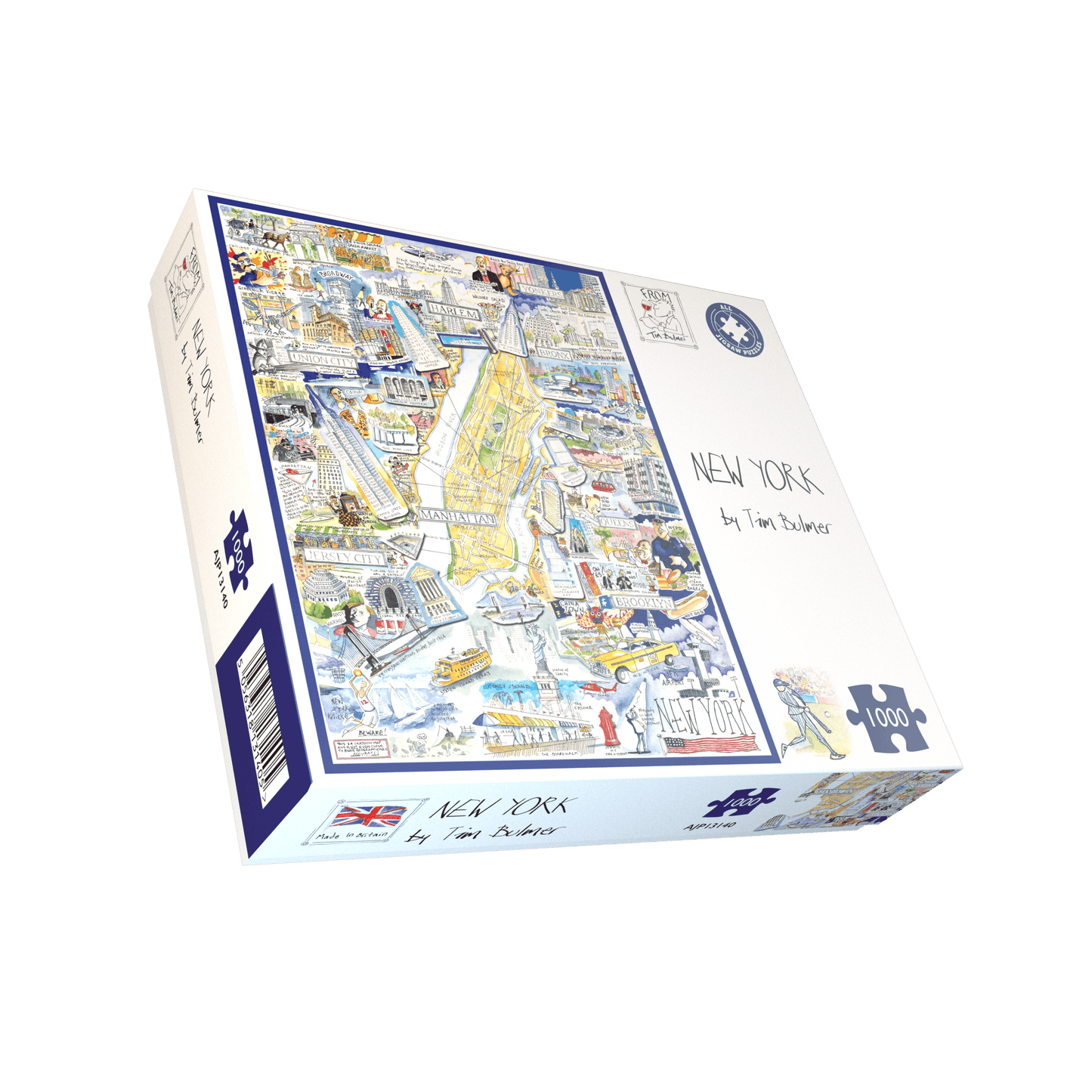 Map of New York City - Tim Bulmer 1000 Piece Jigsaw Puzzle
