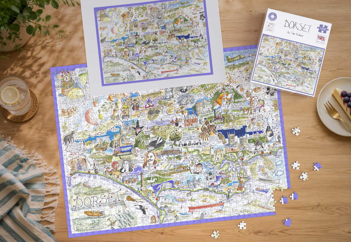 Map of Dorset - Tim Bulmer 1000 Piece Jigsaw Puzzle