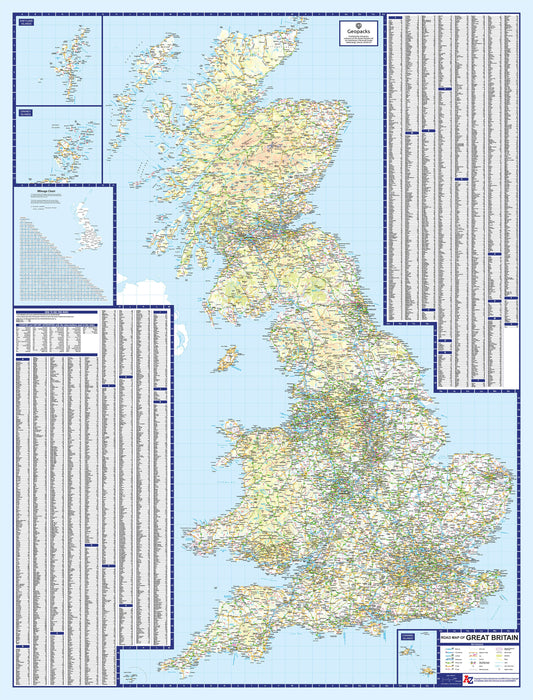 Straßenkarte der Britischen Inseln, 1000-teiliges Puzzle