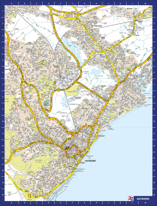 Carte d'Eastbourne de A à Z, puzzle de 1000 pièces