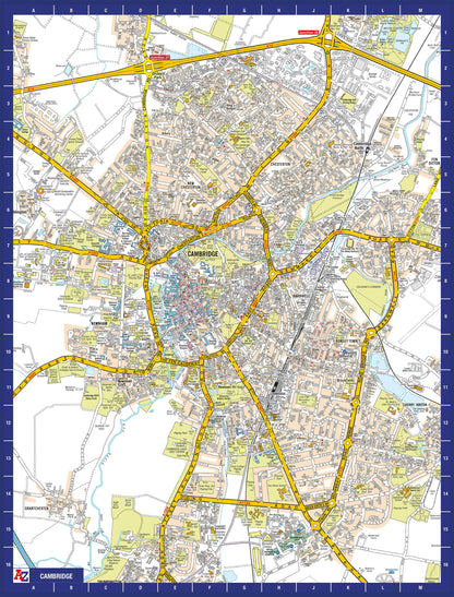 Puzzle 1000 pièces de la carte de Cambridge de A à Z