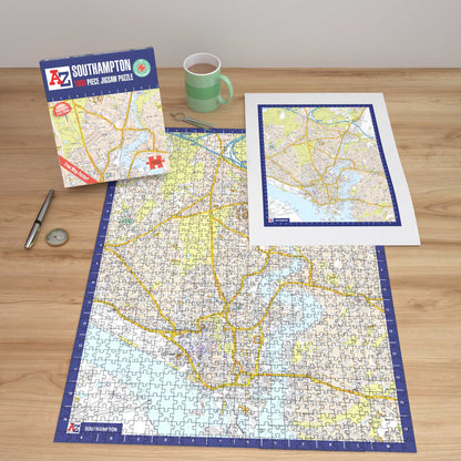 Carte de Southampton de A à Z, puzzle de 1000 pièces