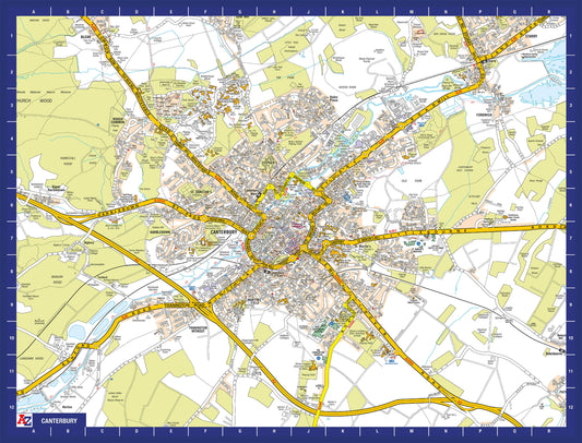 Puzzle 1000 pièces de la carte de Canterbury de A à Z