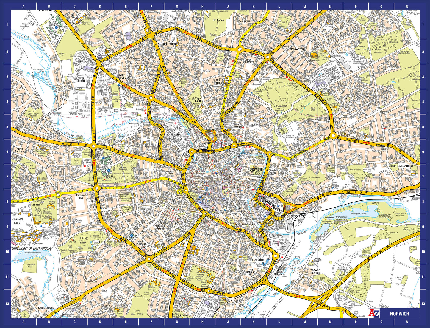 A-Z Map of Norwich 1000 Piece Jigsaw
