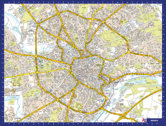 A-Z Map of Norwich 1000 Piece Jigsaw