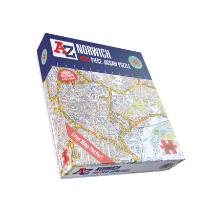 A-Z Map of Norwich 1000 Piece Jigsaw