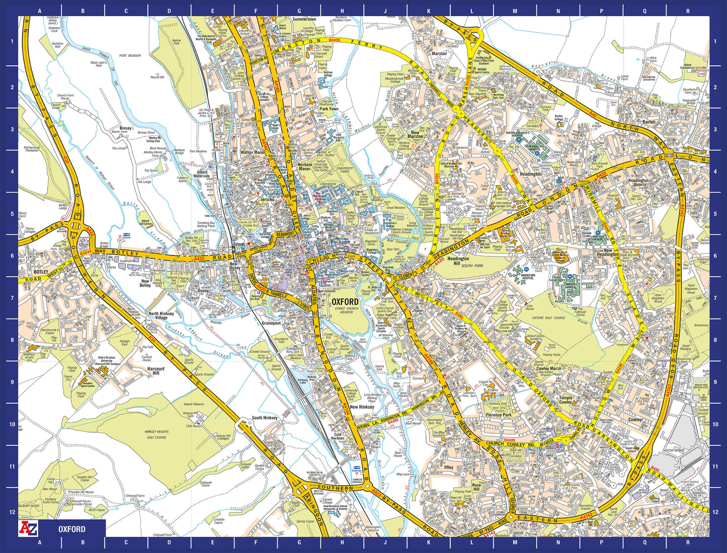 A-Z Map of Oxford 1000 Piece Jigsaw