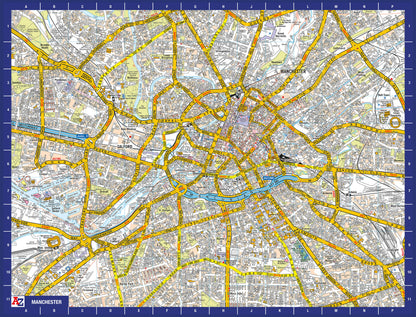 Puzzle 1000 pièces de la carte de Manchester de A à Z